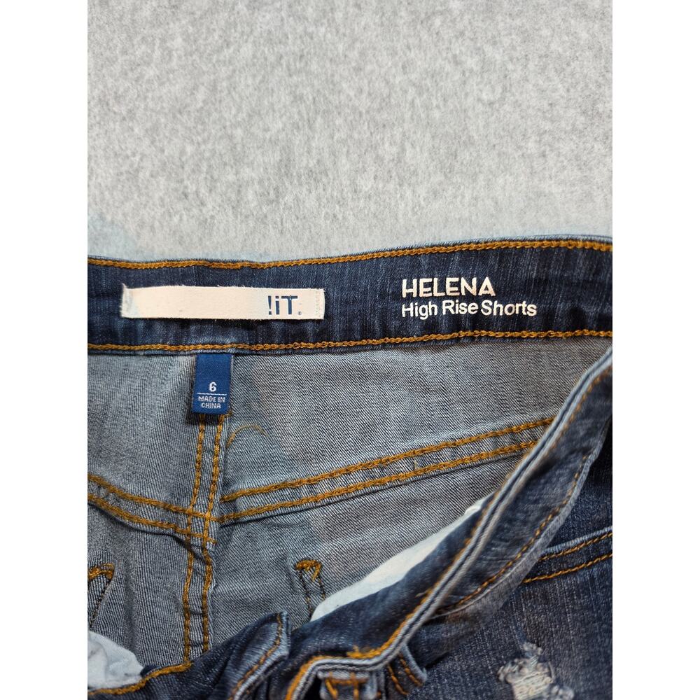 !iT Denim Helena High Rise Shorts Size 6 - Picture 4 of 8